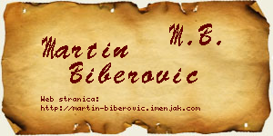 Martin Biberović vizit kartica